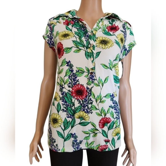 Alfani Flora Short Sleeve Blouse - Picture 1 of 6